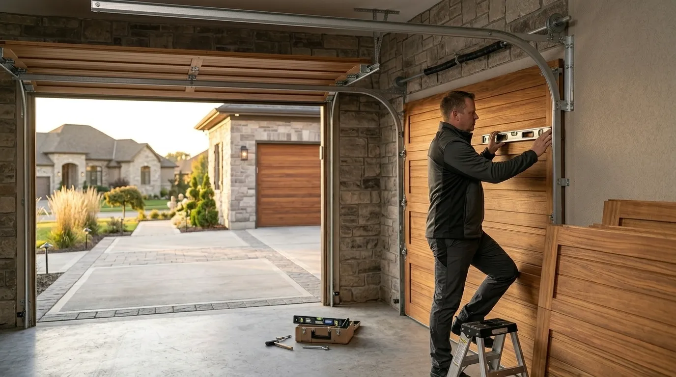 New Garage Door Installation for Midlothian Homes in Waxahachie